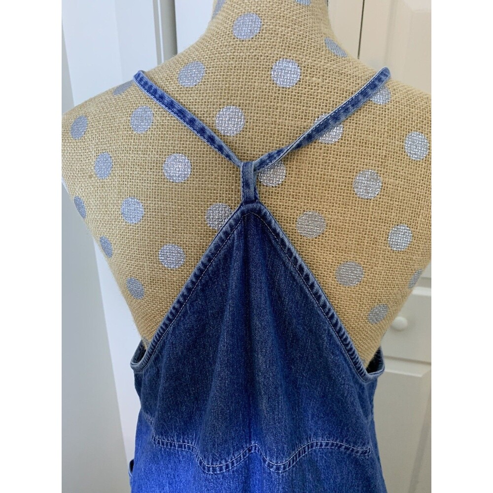 Vtg Sophia Rose Denim Dress Jumper Womens Y2K 90s Cottagecore Farm 14P Fits  S/M - Picture 7 of 16